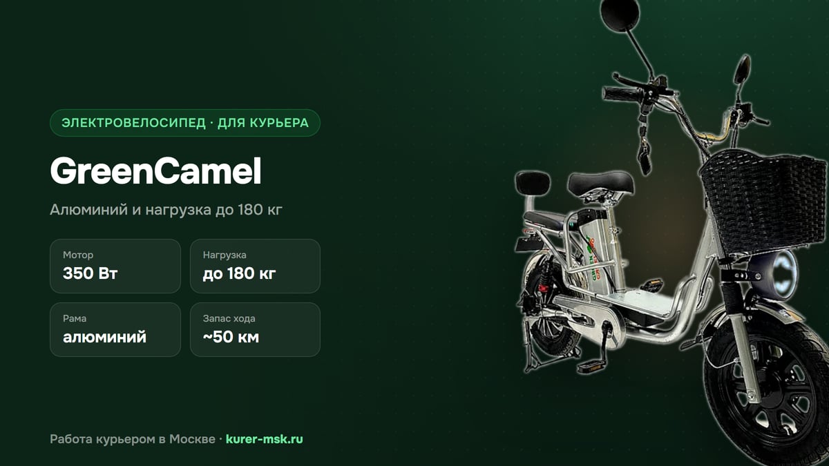 GreenCamel для курьера: обзор, модели и реальный пробег 2026