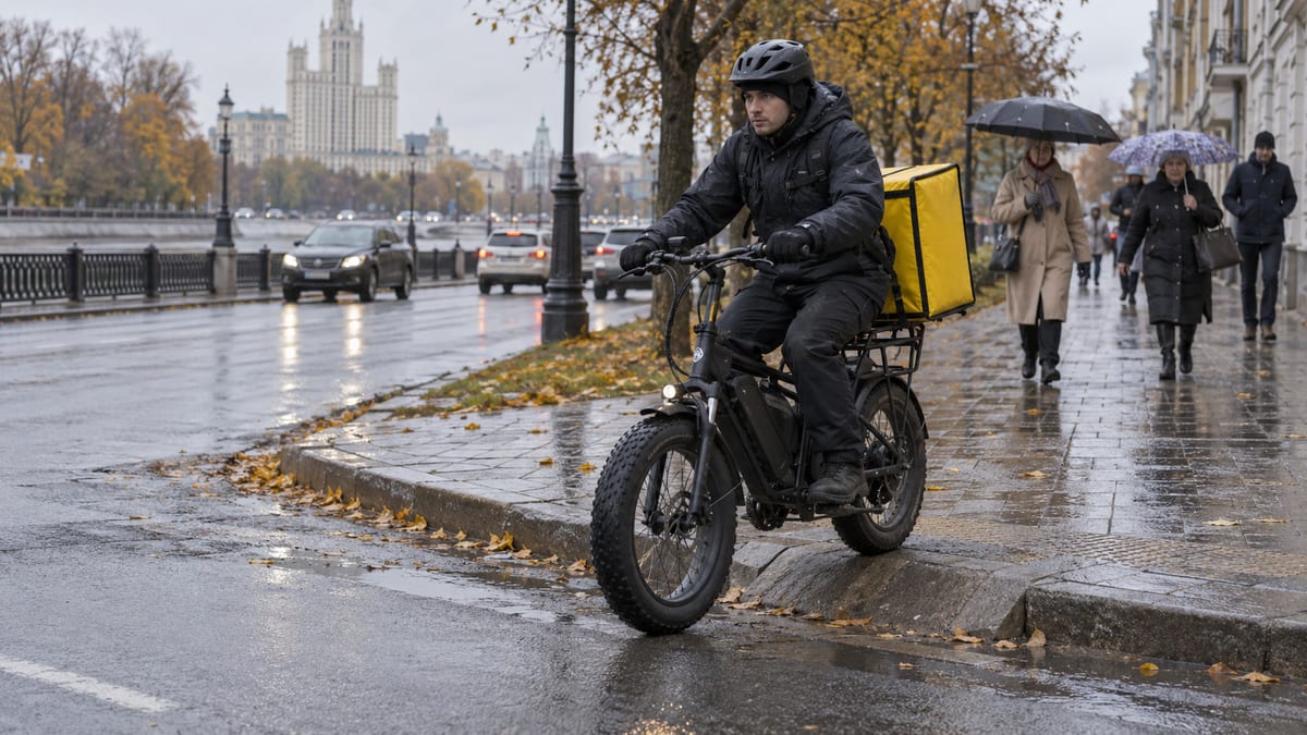 Минтранс: курьерские электровелосипеды тяжелее 35 кг должны уйти с тротуара