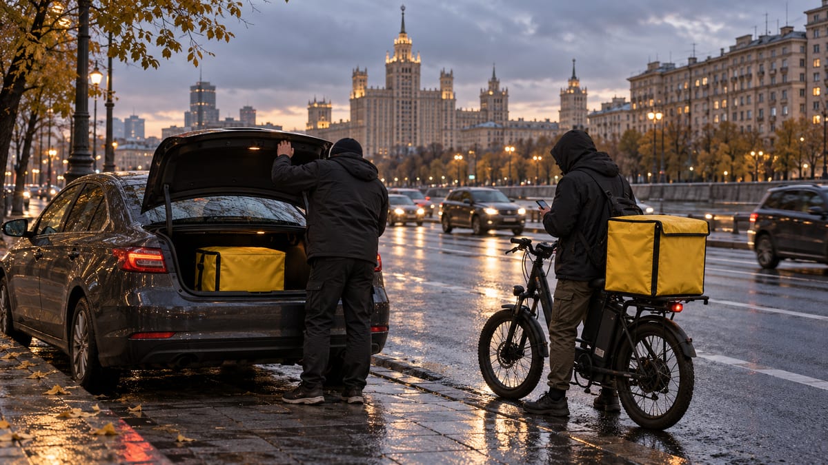 Средний курьер Москвы — 39 лет и 10 часов в день: данные Дептранса