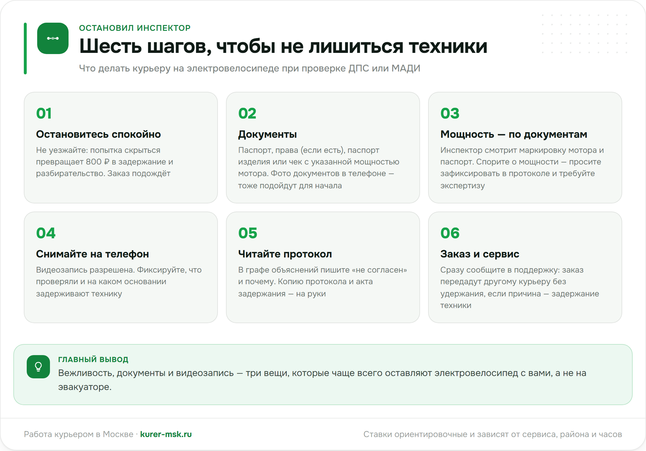 Остановил инспектор: шесть шагов, чтобы не лишиться техники