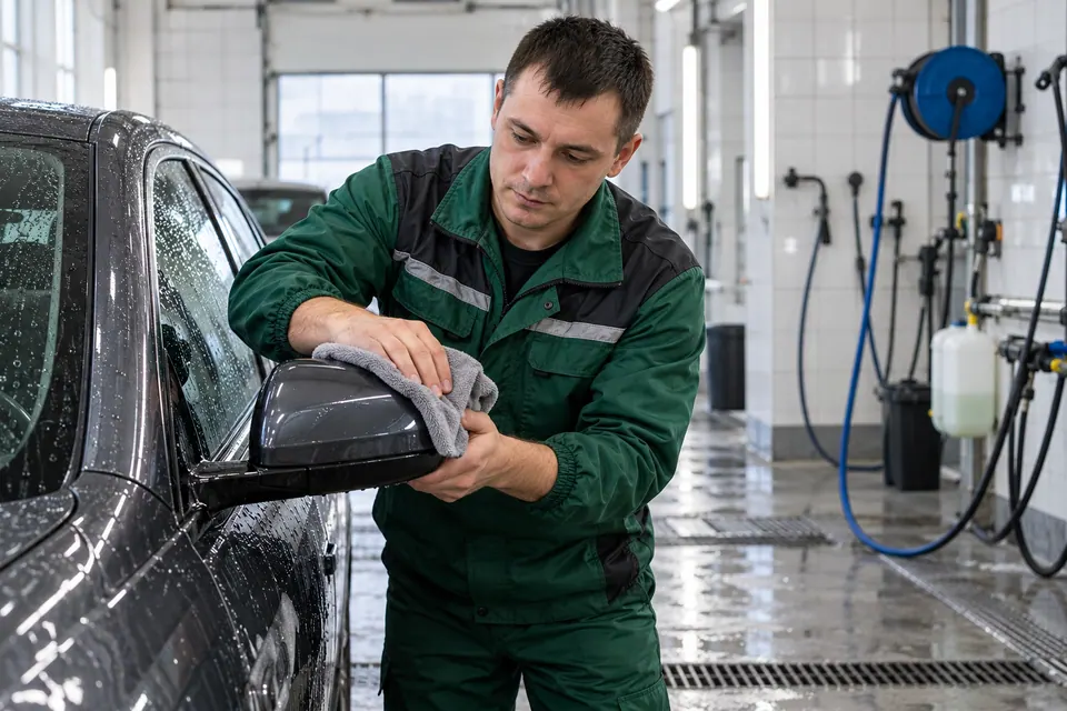 Автомойщик: смены с процентом от выручки